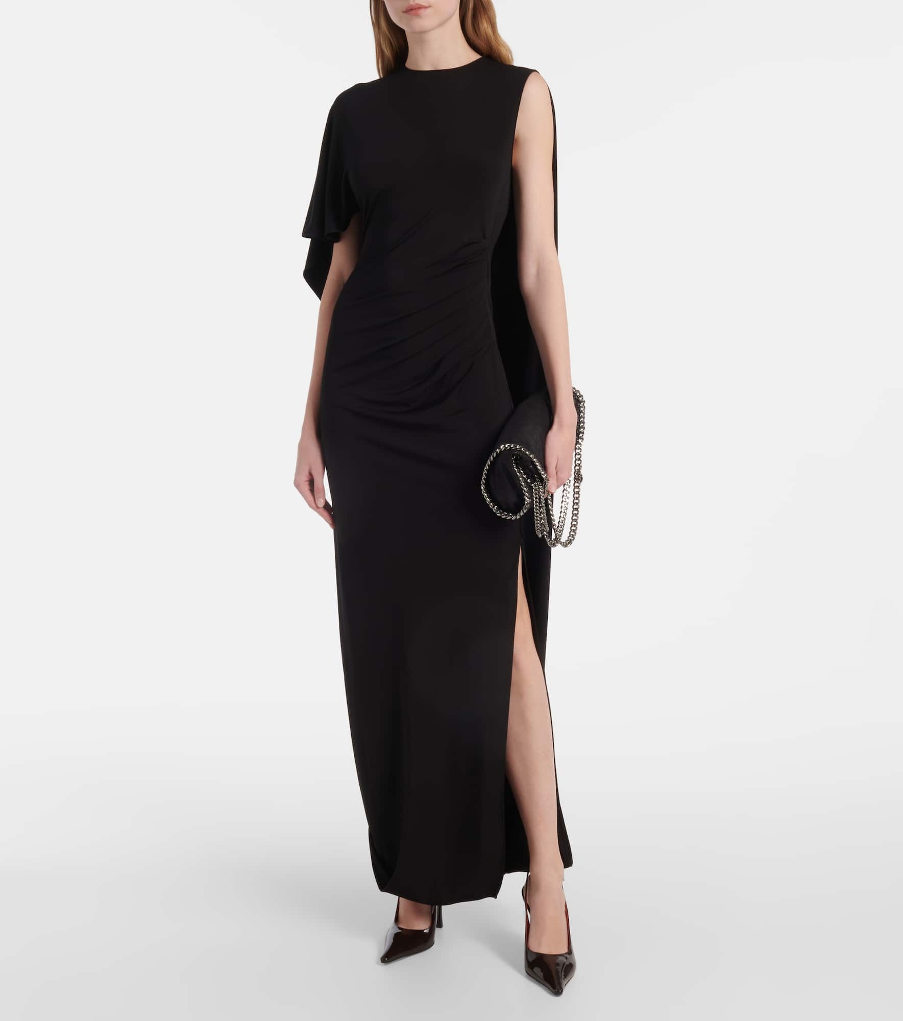 Caped ruched gown - 2