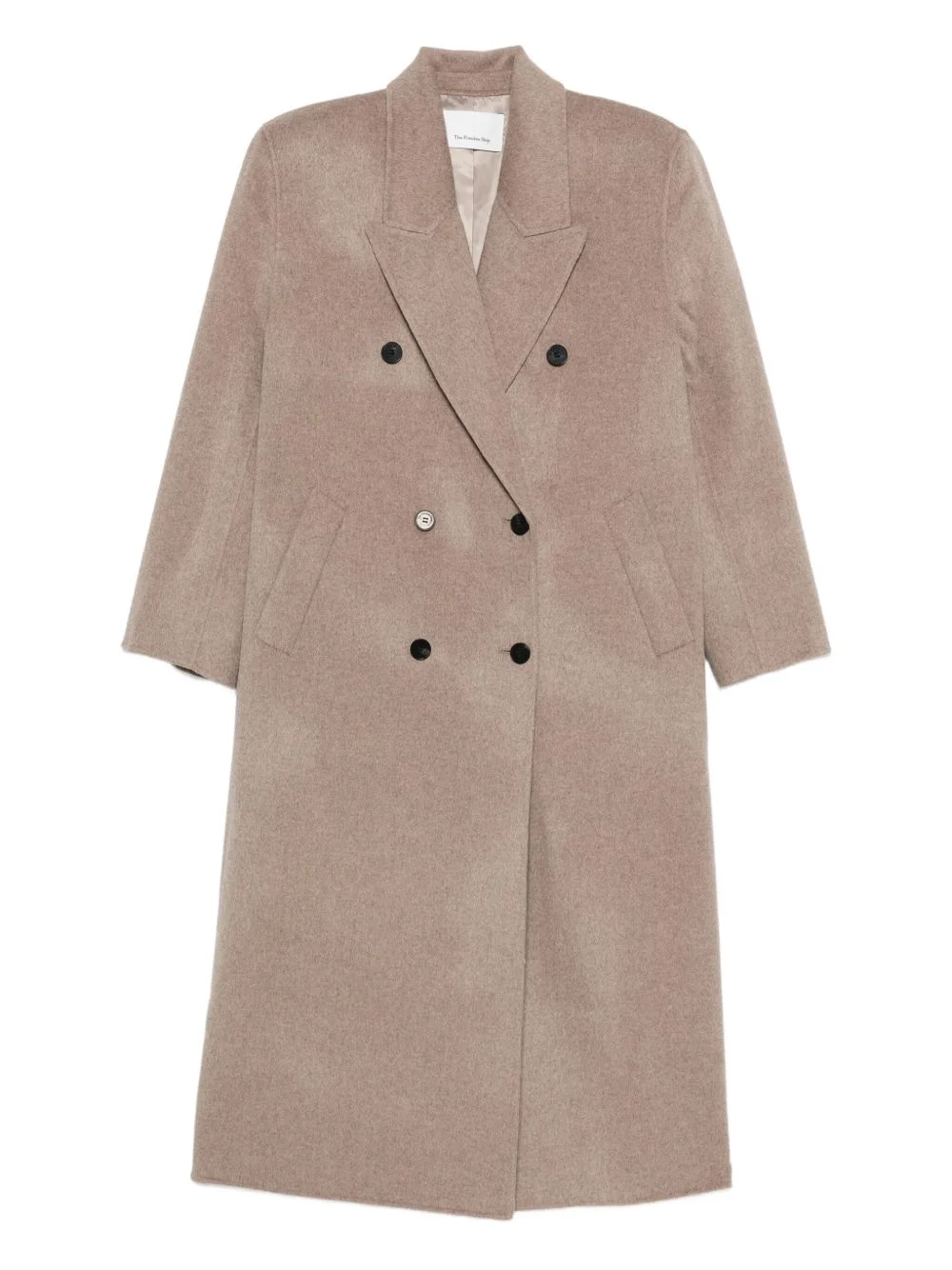 wool blend double-breasted coat - 1