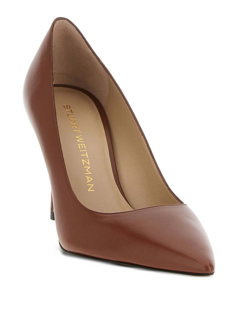 Stuart Weitzman Power pointed-toe leather pumps outlook