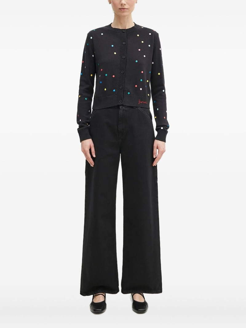 polka-dot button cardigan 1
