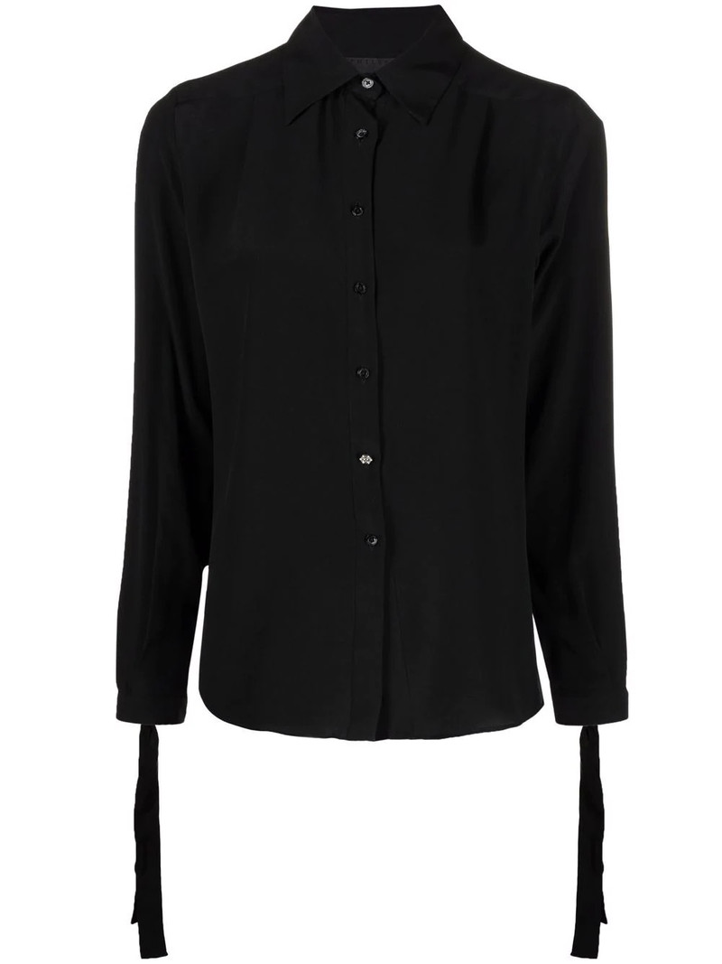 button-down silk shirt 1