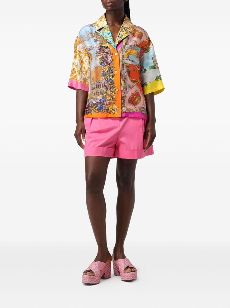 Moschino pleated bermuda shorts outlook