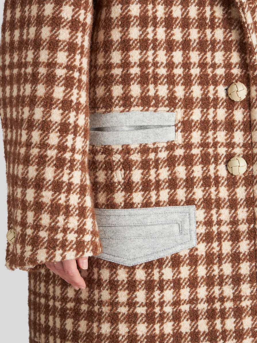LONG HOUNDSTOOTH COAT - 2