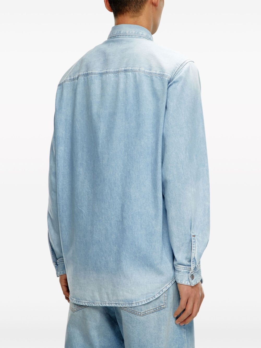 D-SIMPLY logo-embroidered denim shirt - 5