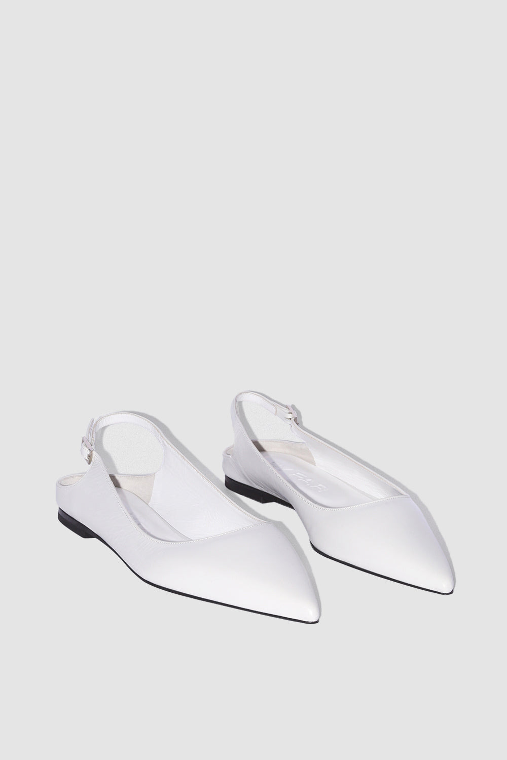 Koyna Burrata Creased Calf Leather Slingback Flat - 2