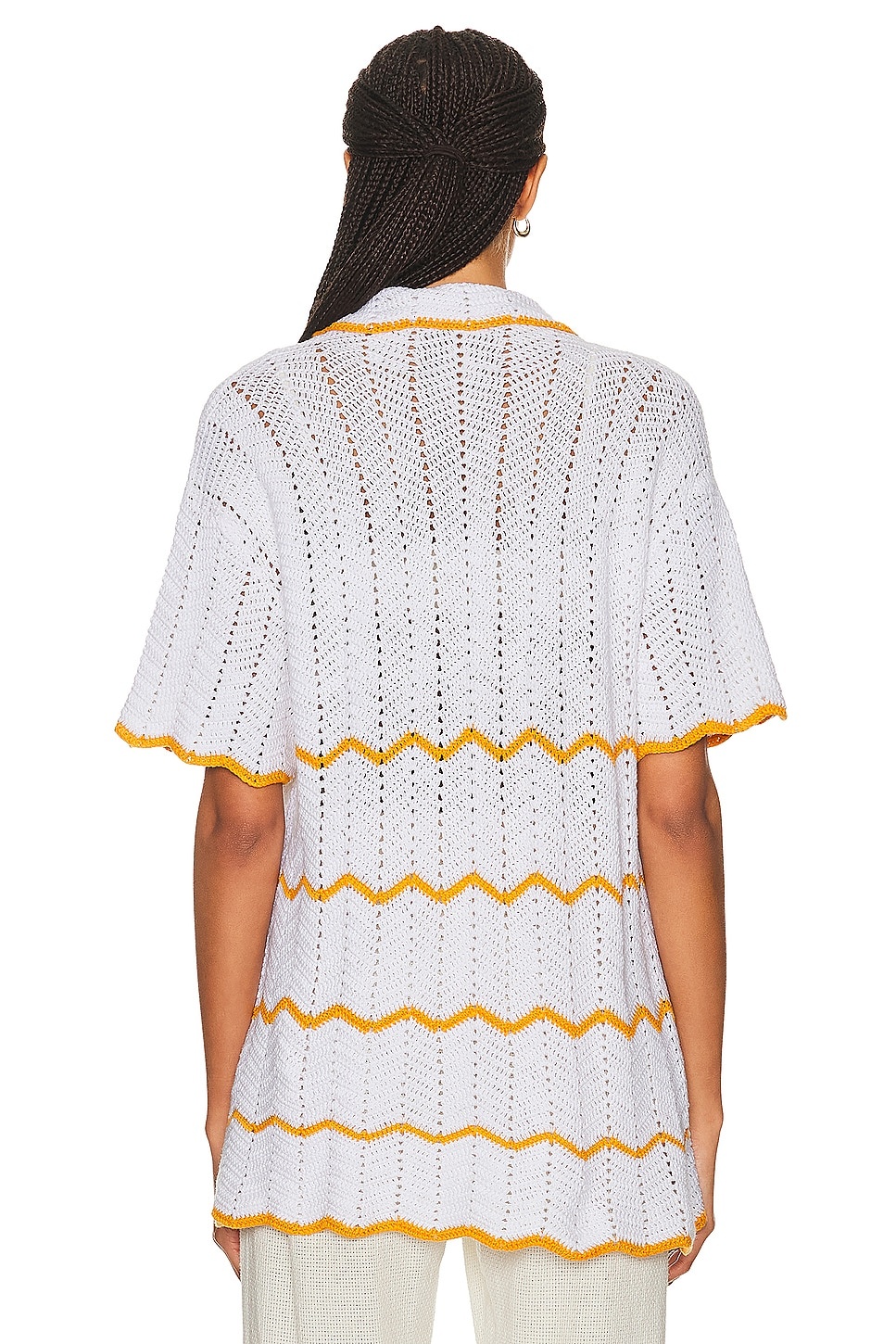 Crochet Short Sleeve Shirt - 3