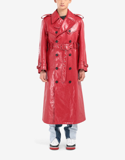 Maison Margiela Faux leather trench coat outlook