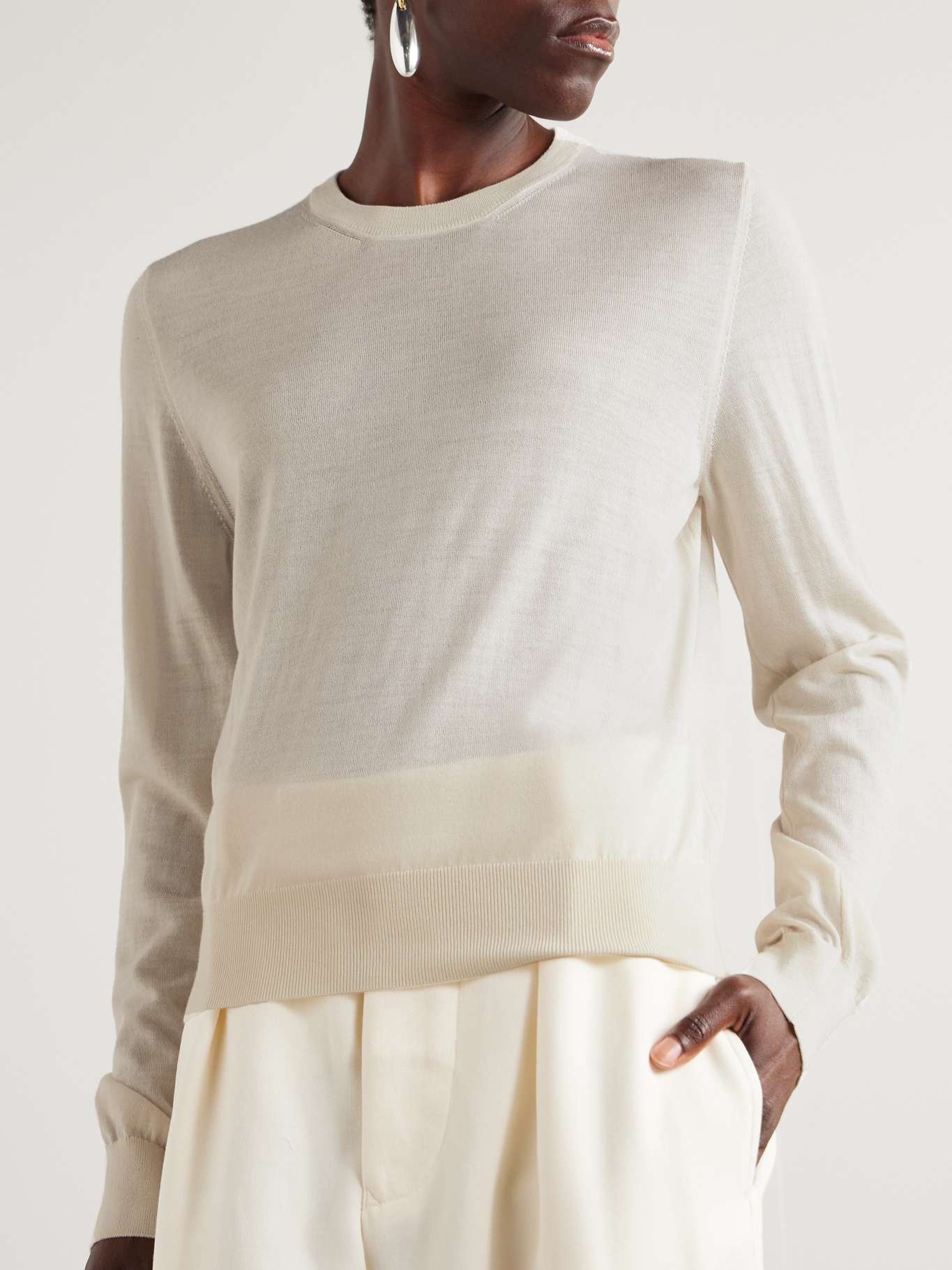 Wool sweater Off-white - 3