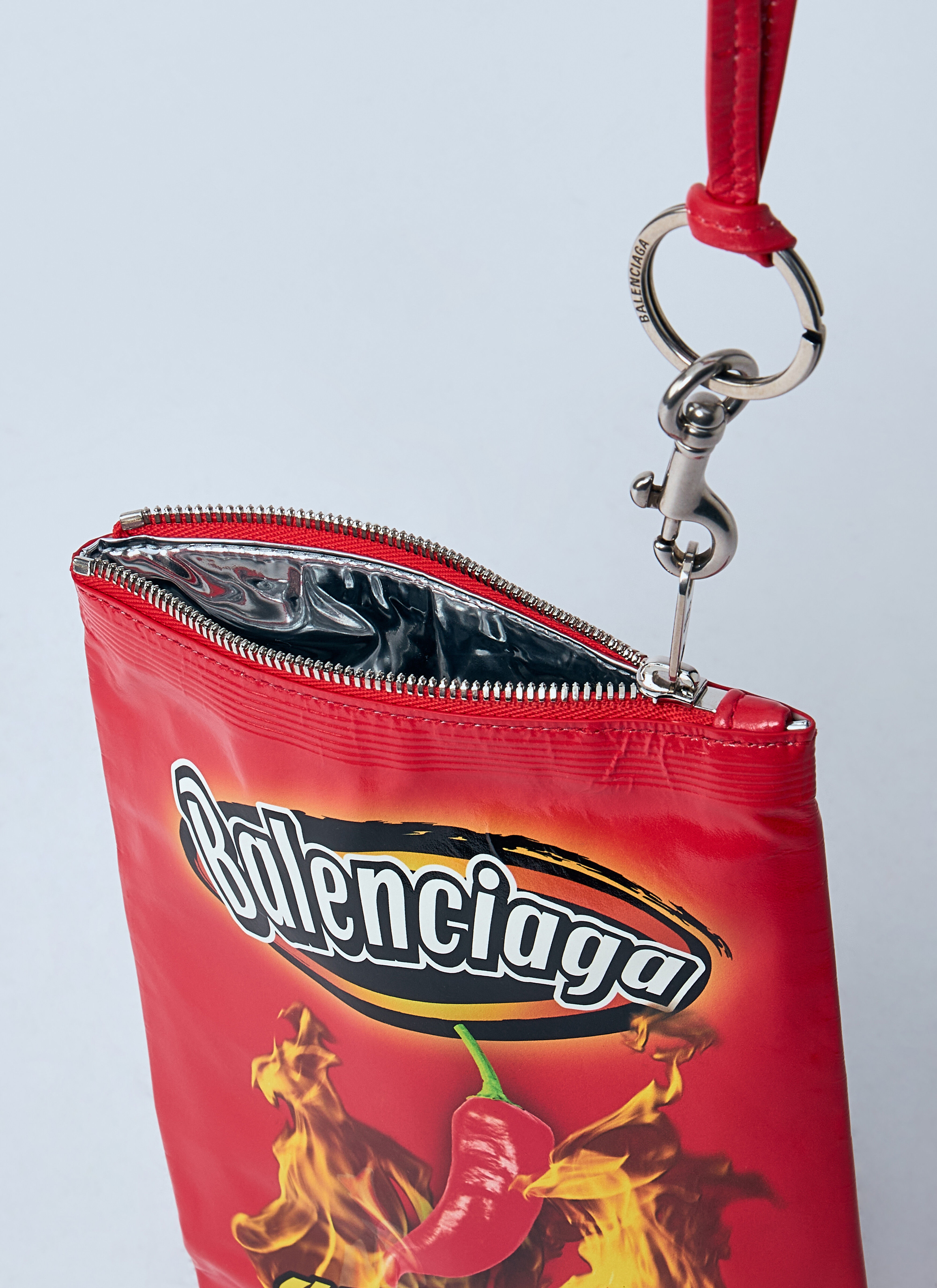 BALENCIAGA Chips Phone Holder Pouch On Strap | lncc | REVERSIBLE
