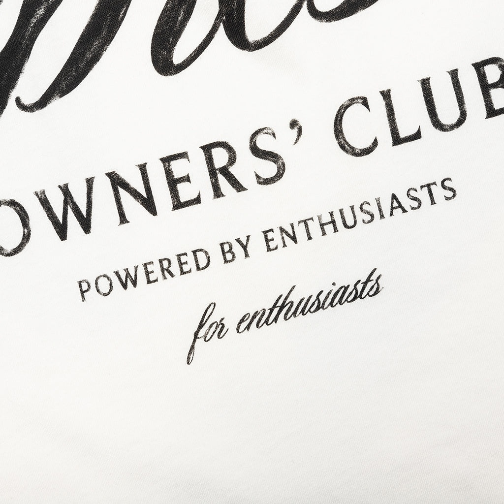 OWNERS CLUB SCRIPT T-SHIRT - FLAT WHITE - 5