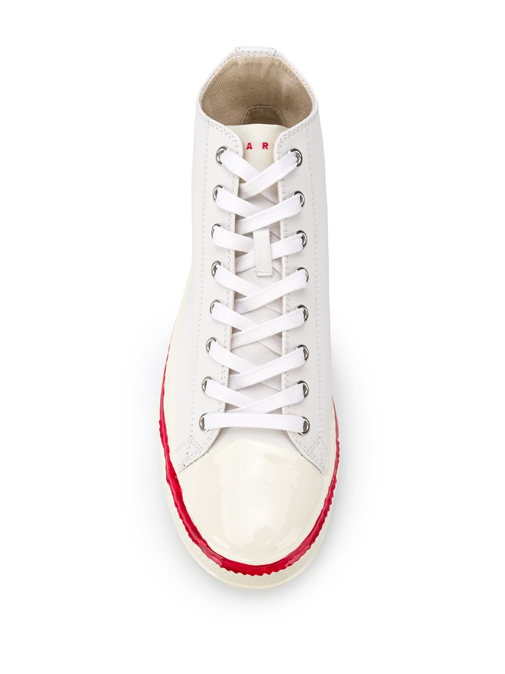 leather lace-up sneakers - 4