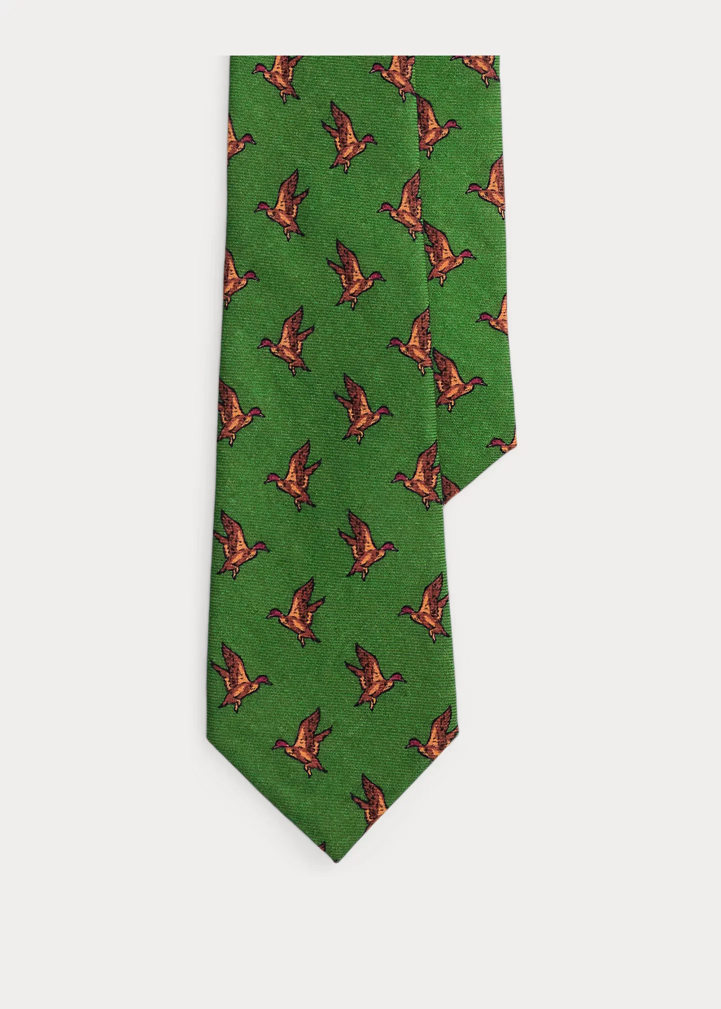 Duck-Print Wool Challis Tie - 1