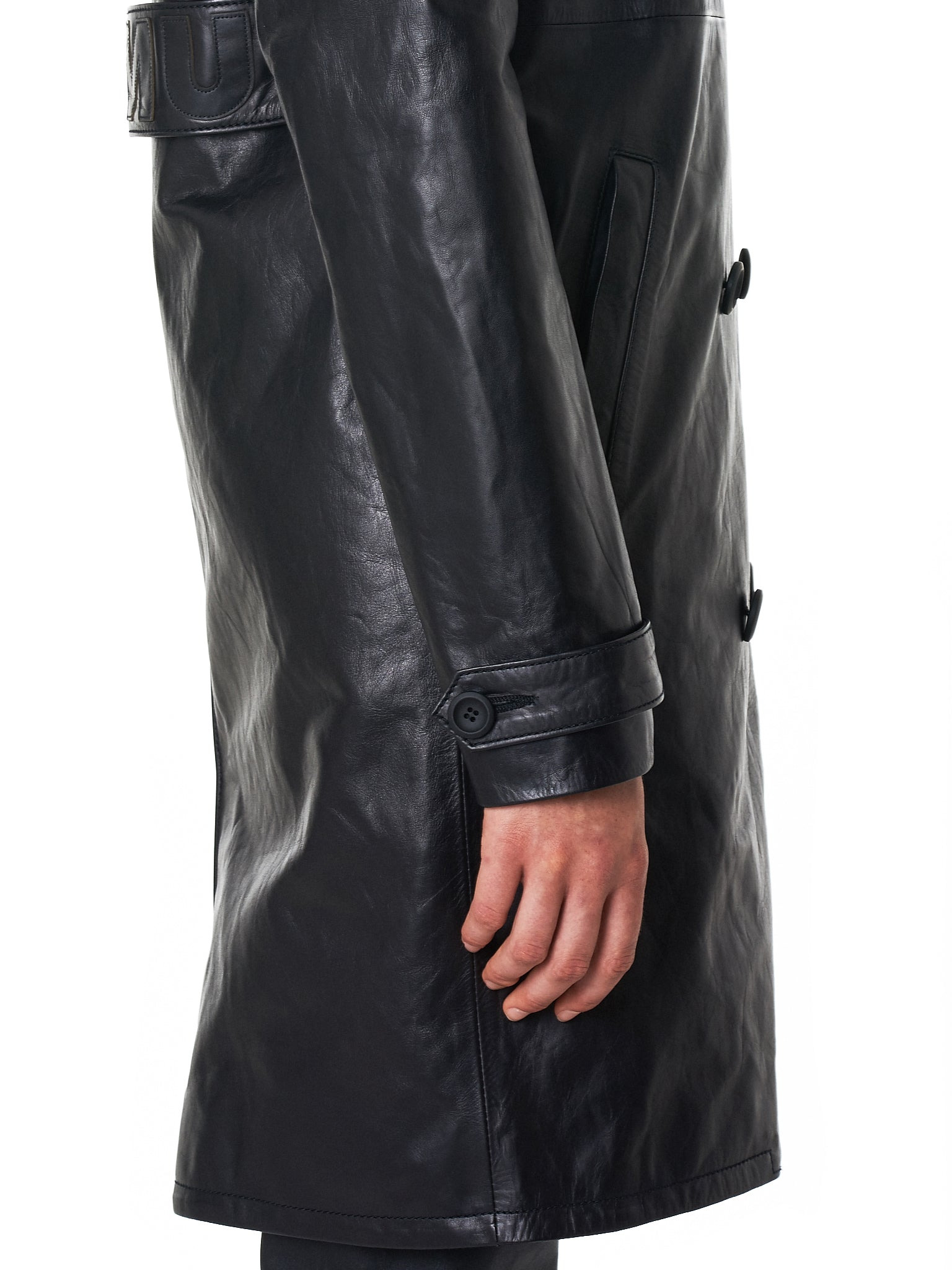 Leather Trench Coat - 4