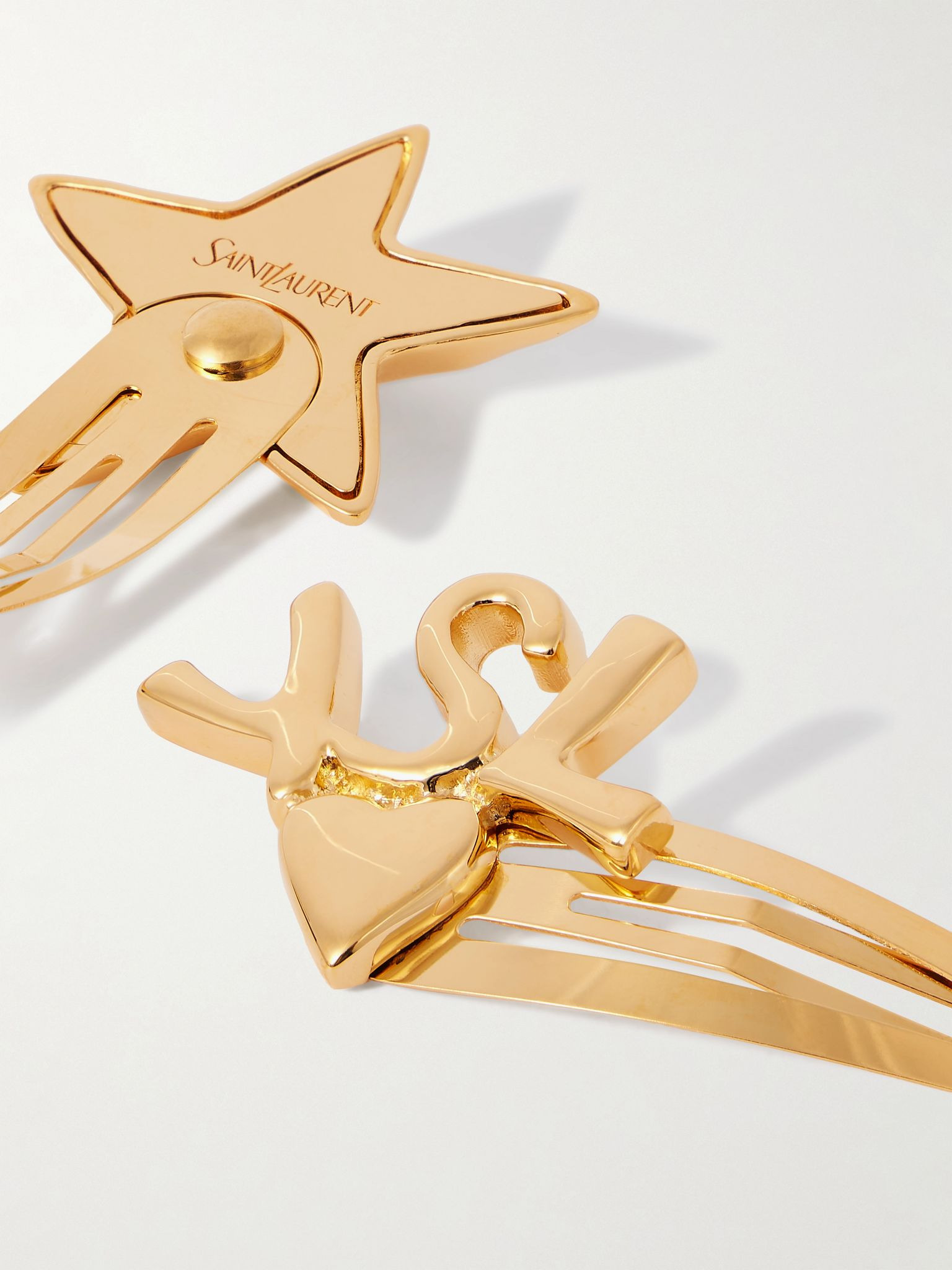Set of two hair clips Gold - 3