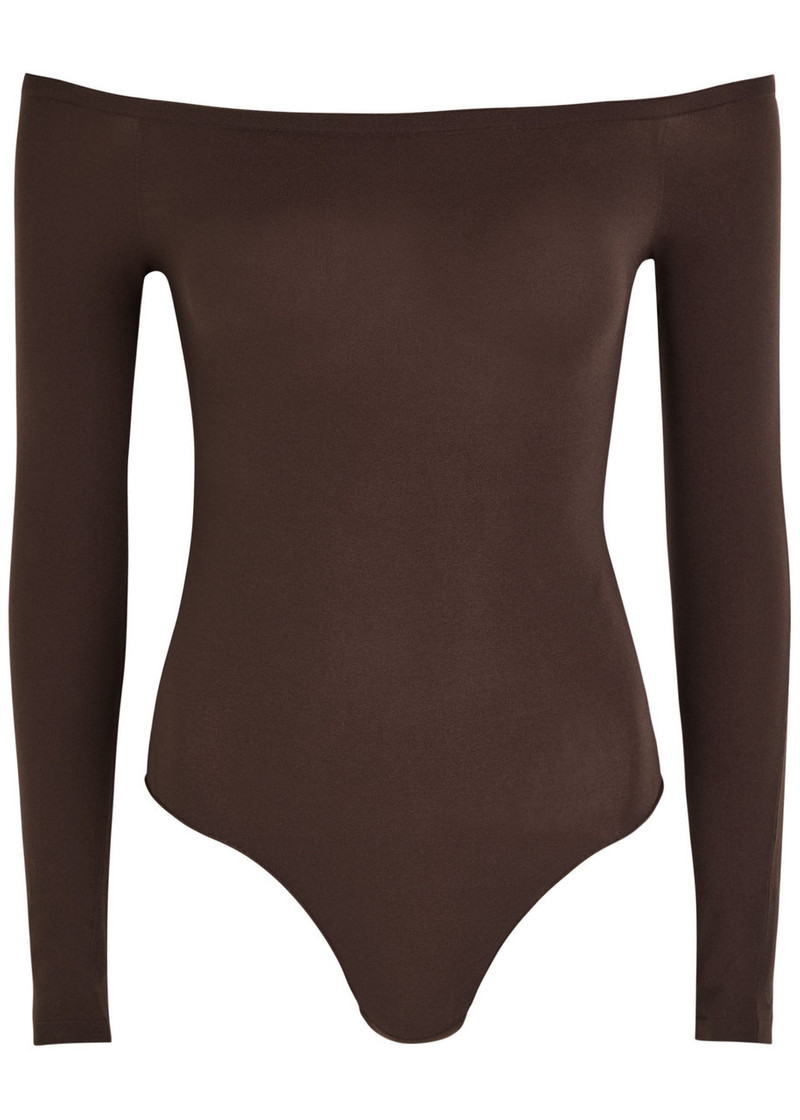 Alaïa Off-the-shoulder Stretch-nylon Bodysuit 1