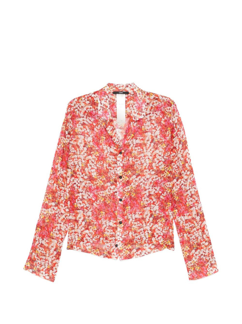 floral-print chiffon shirt 1