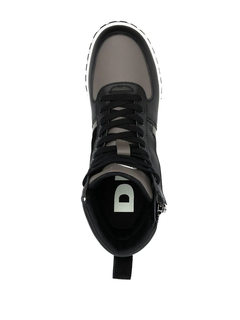 panelled high-top sneakers - 4