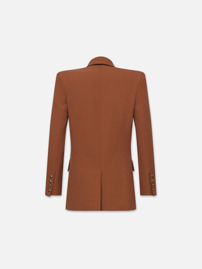 FRAME Double Breasted Slim Blazer in Tawny outlook