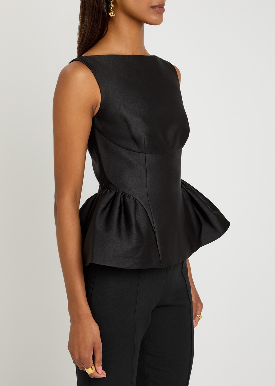Roland Mouret Gathered Taffeta top - 2