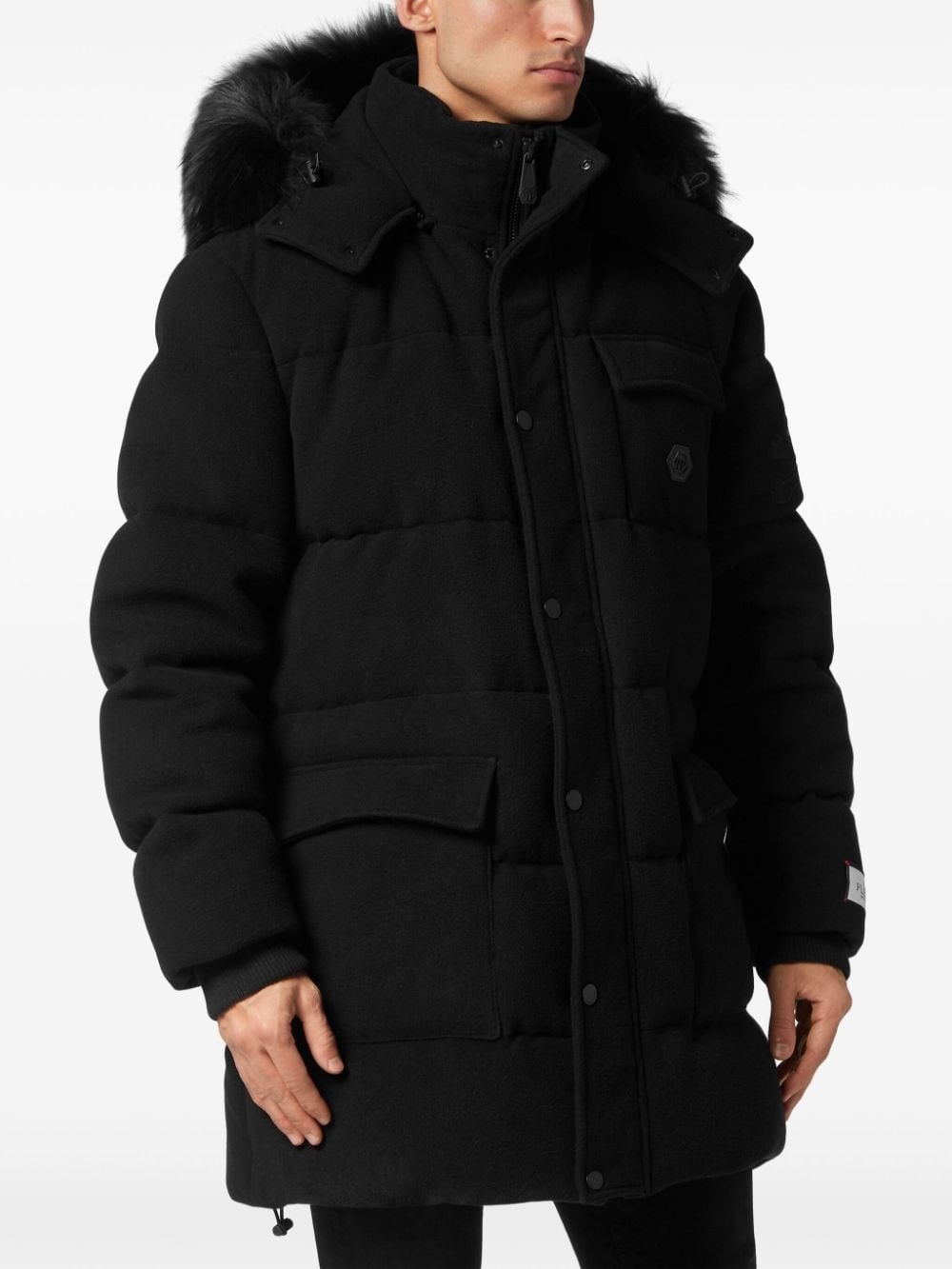 faux-fur hooded jacket - 3