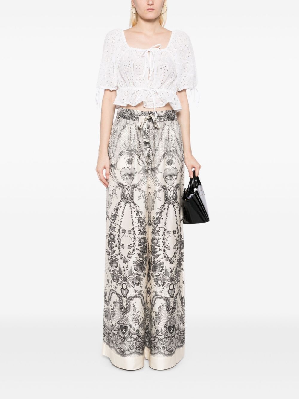 crush draw waist trousers - 2