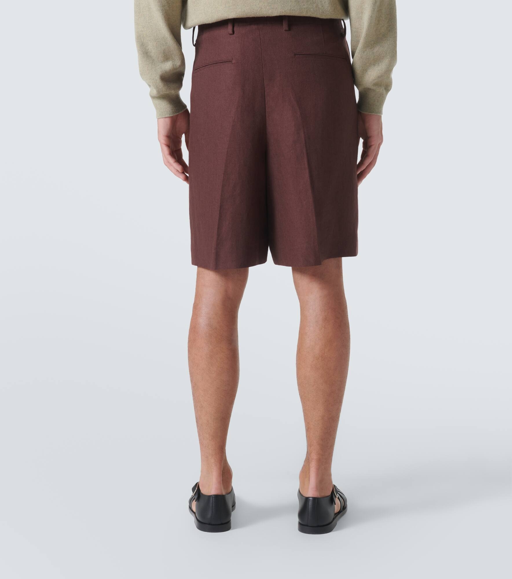 Joetsu flax Bermuda shorts - 4