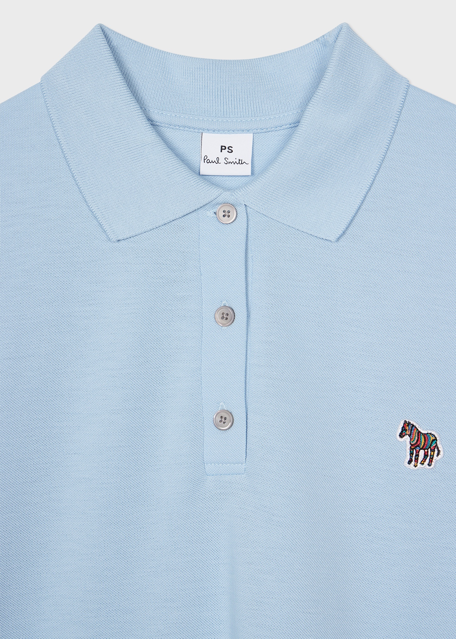 Women's Dusky Blue Zebra Polo Shirt - 2