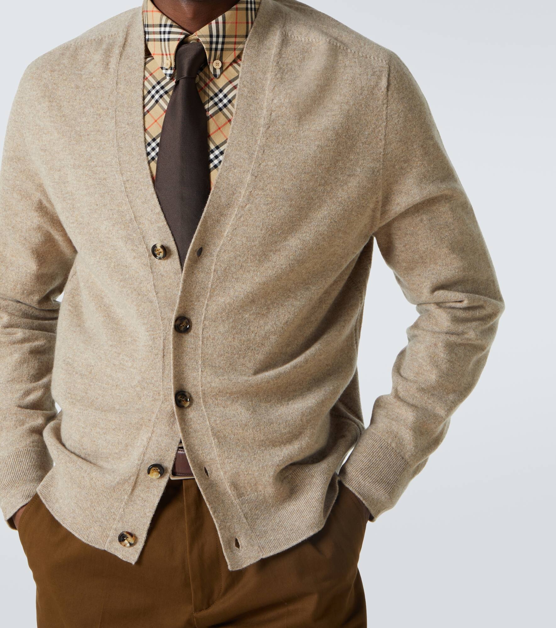 Cashmere-blend cardigan - 5