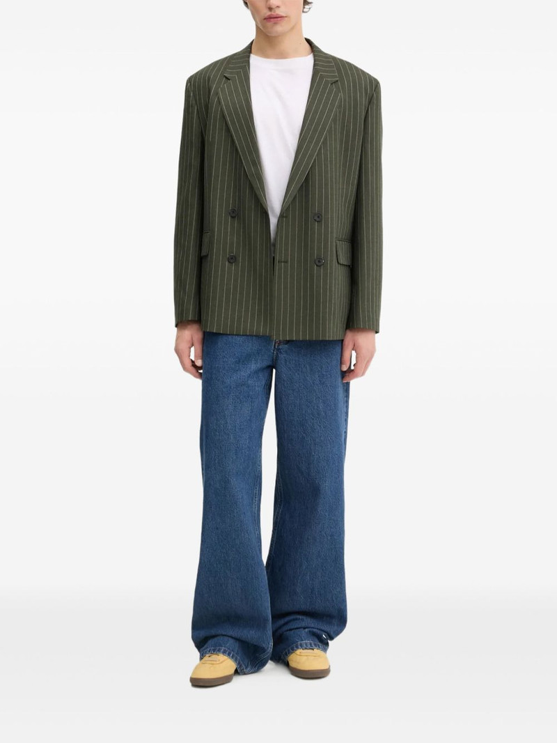 HUGO pinstripe double-breasted blazer outlook