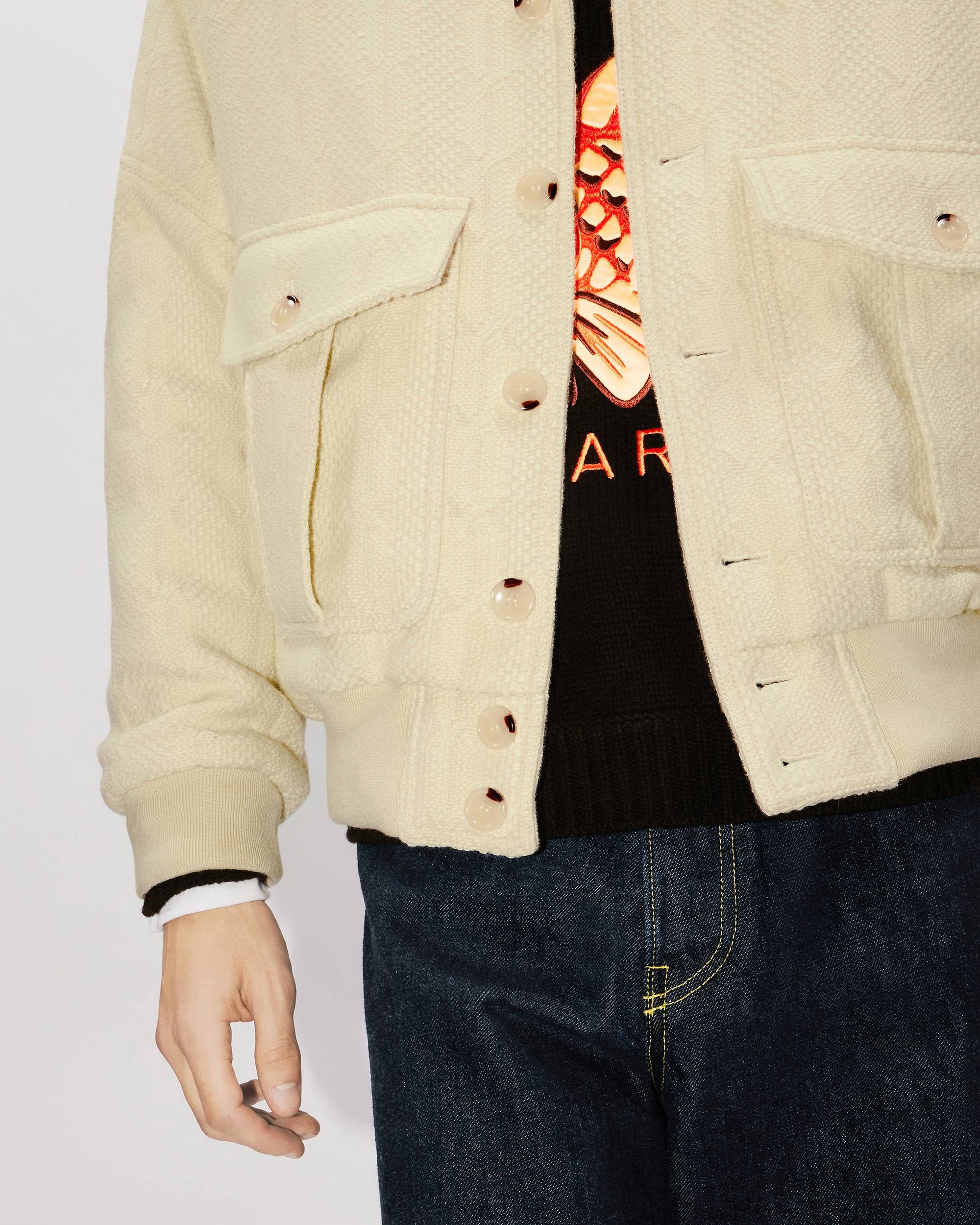 'KENZO Varsity' cable knit jacket - 8