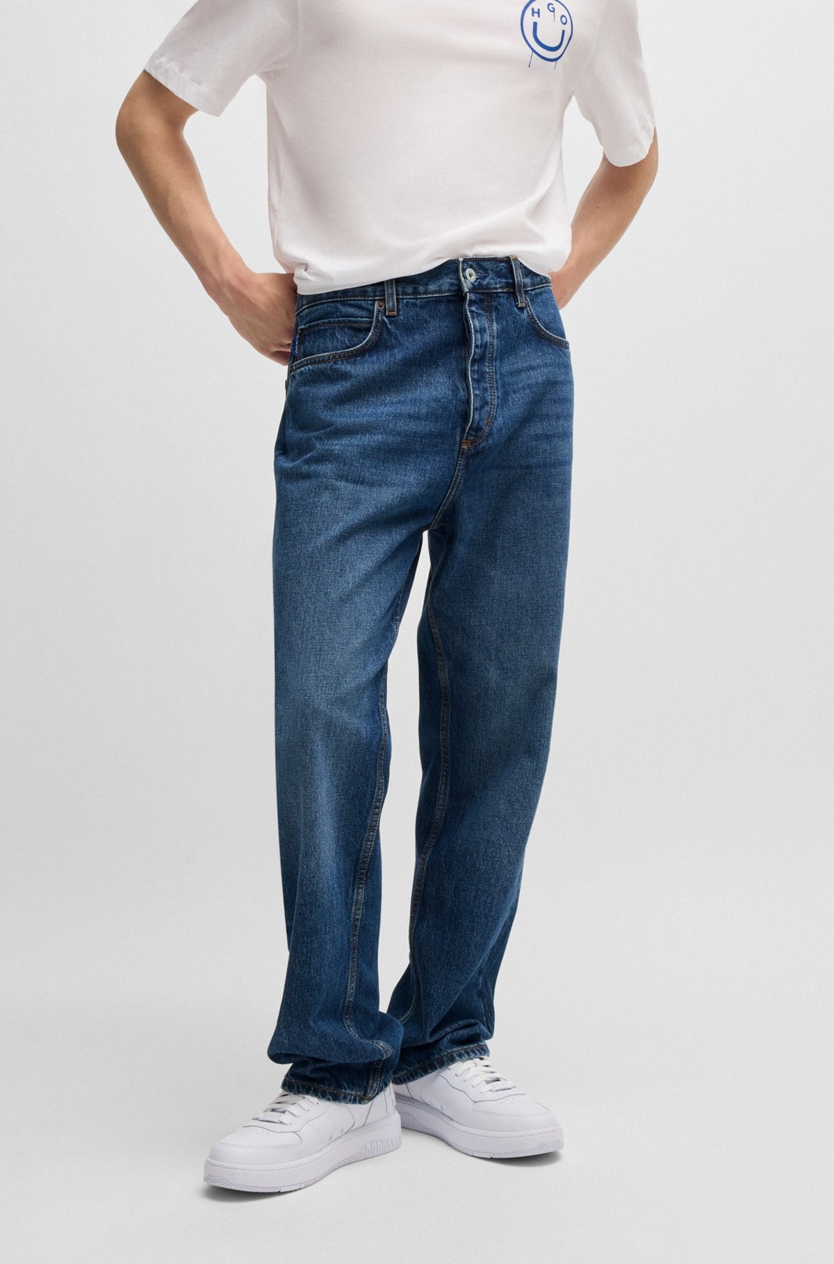 BAGGY-FIT JEANS IN BLUE DENIM - 2