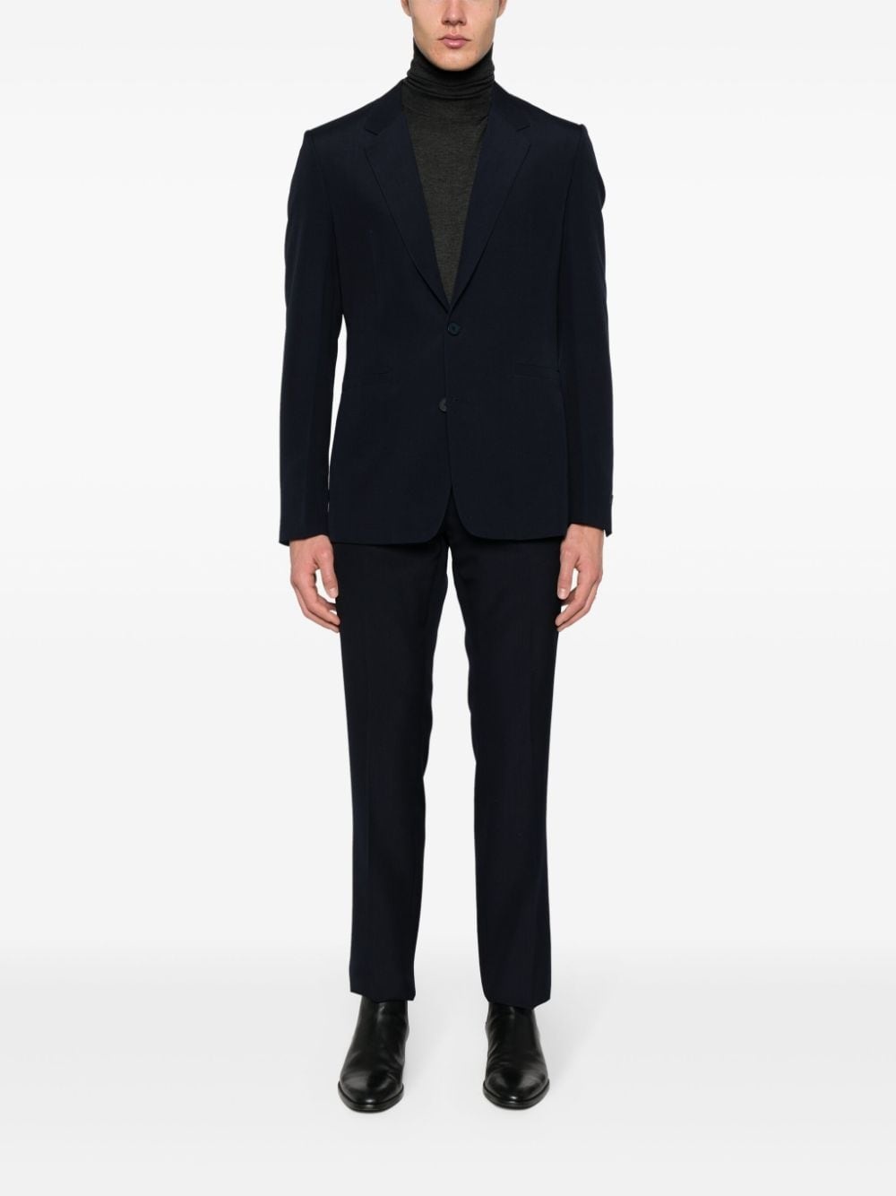wool single-breasted blazer - 2
