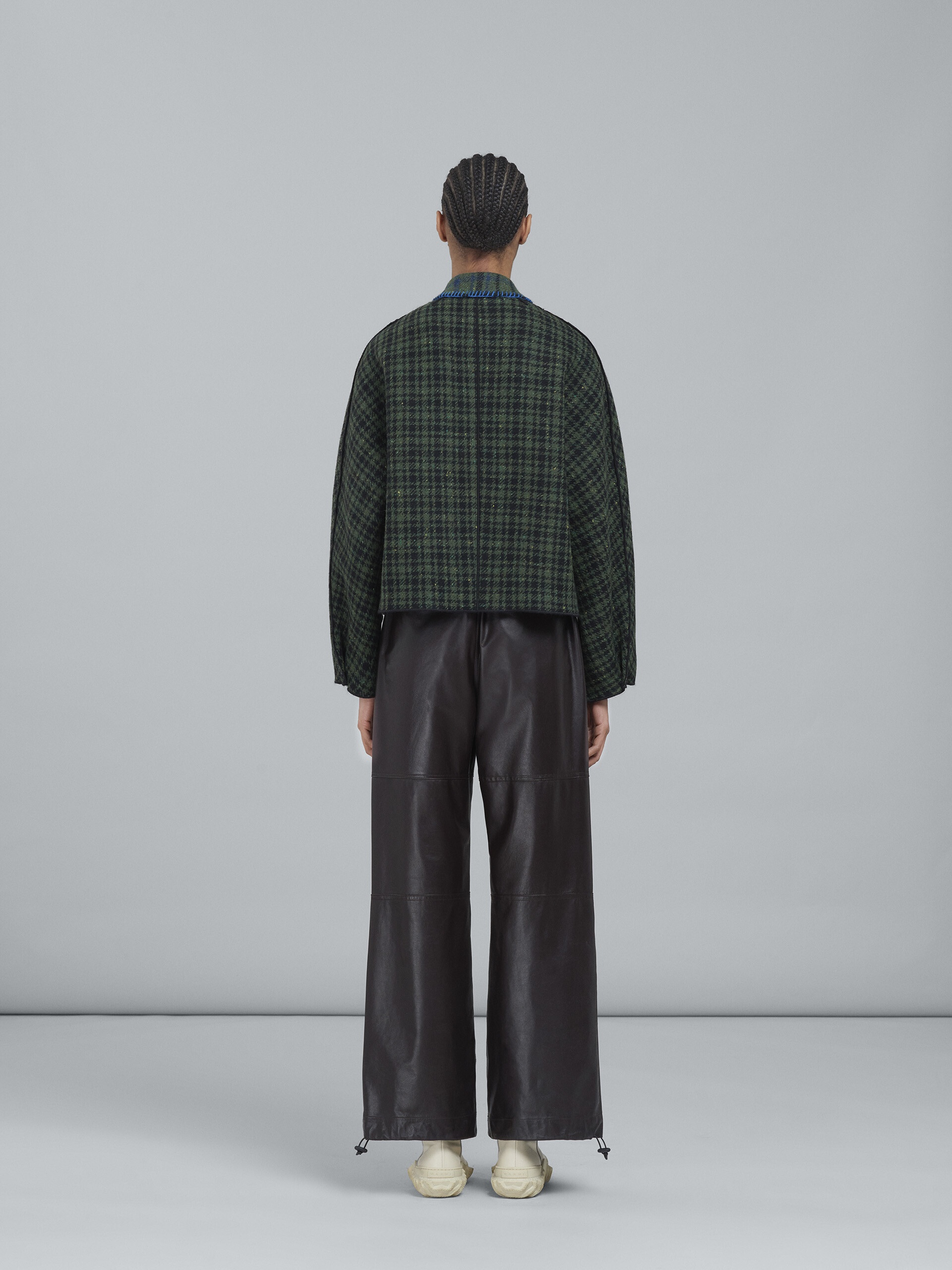 DOUBLE-FACED CHECK WOOL JACKET - 3