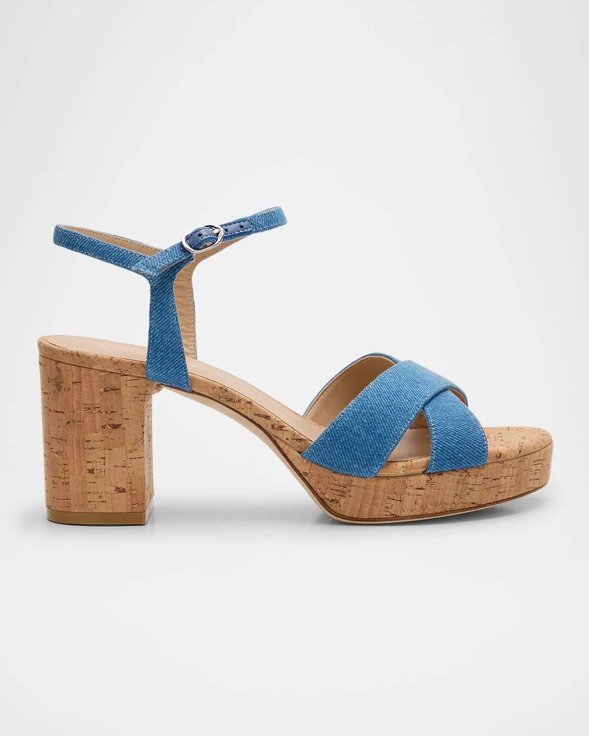 Dayna Denim Crisscross Platform Sandals - 1