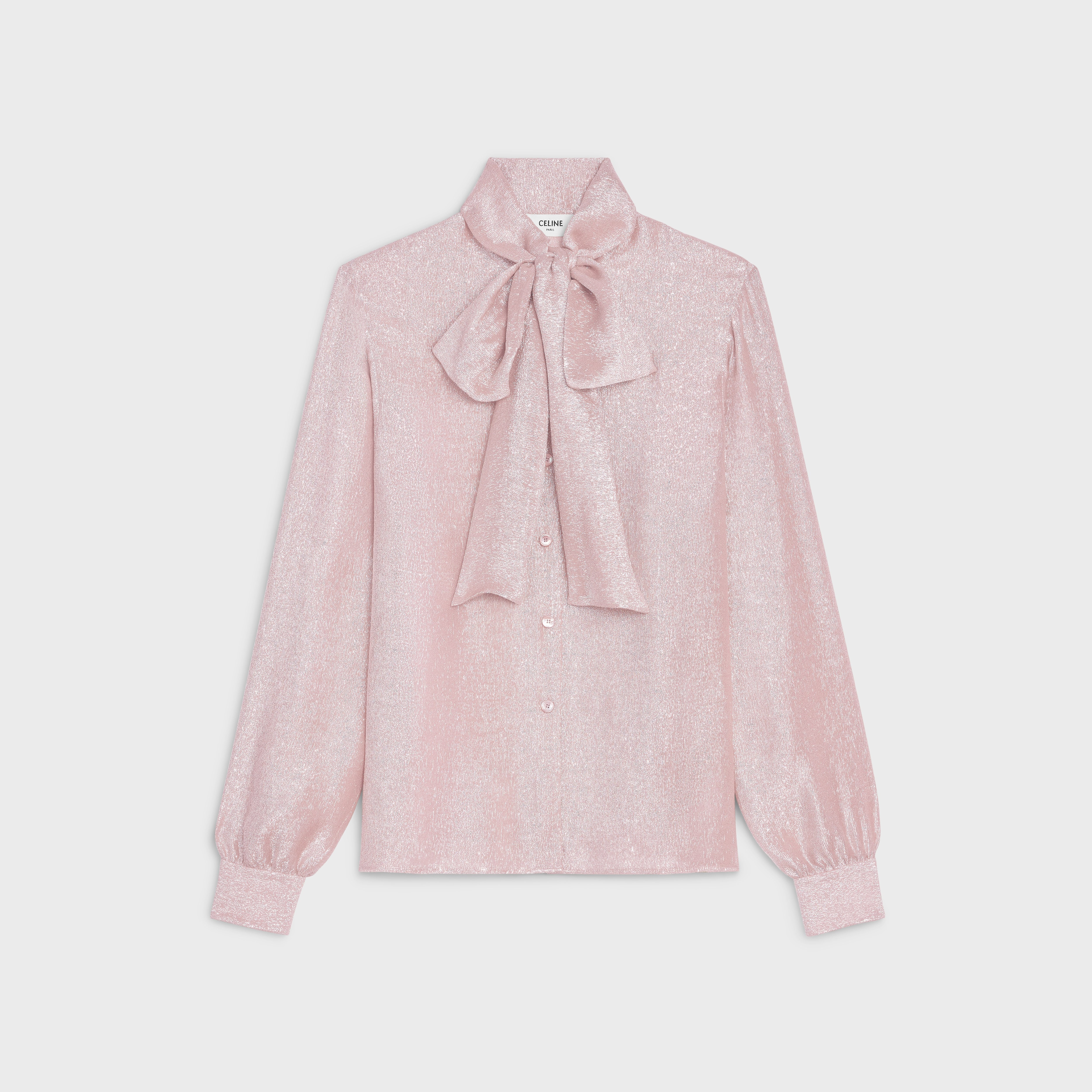 LAVALLIÈRE BLOUSE IN SATIN LAMÉ - 1