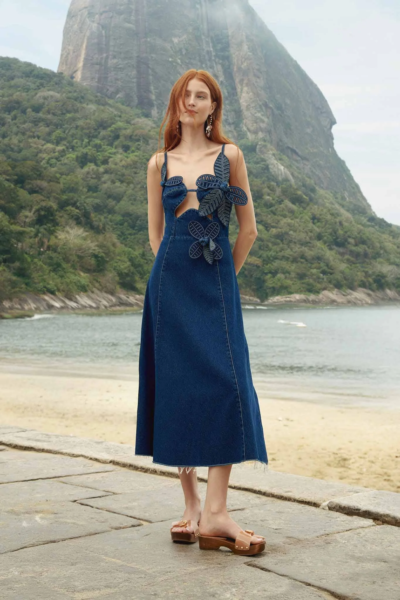 Denim Flower Dress - 1