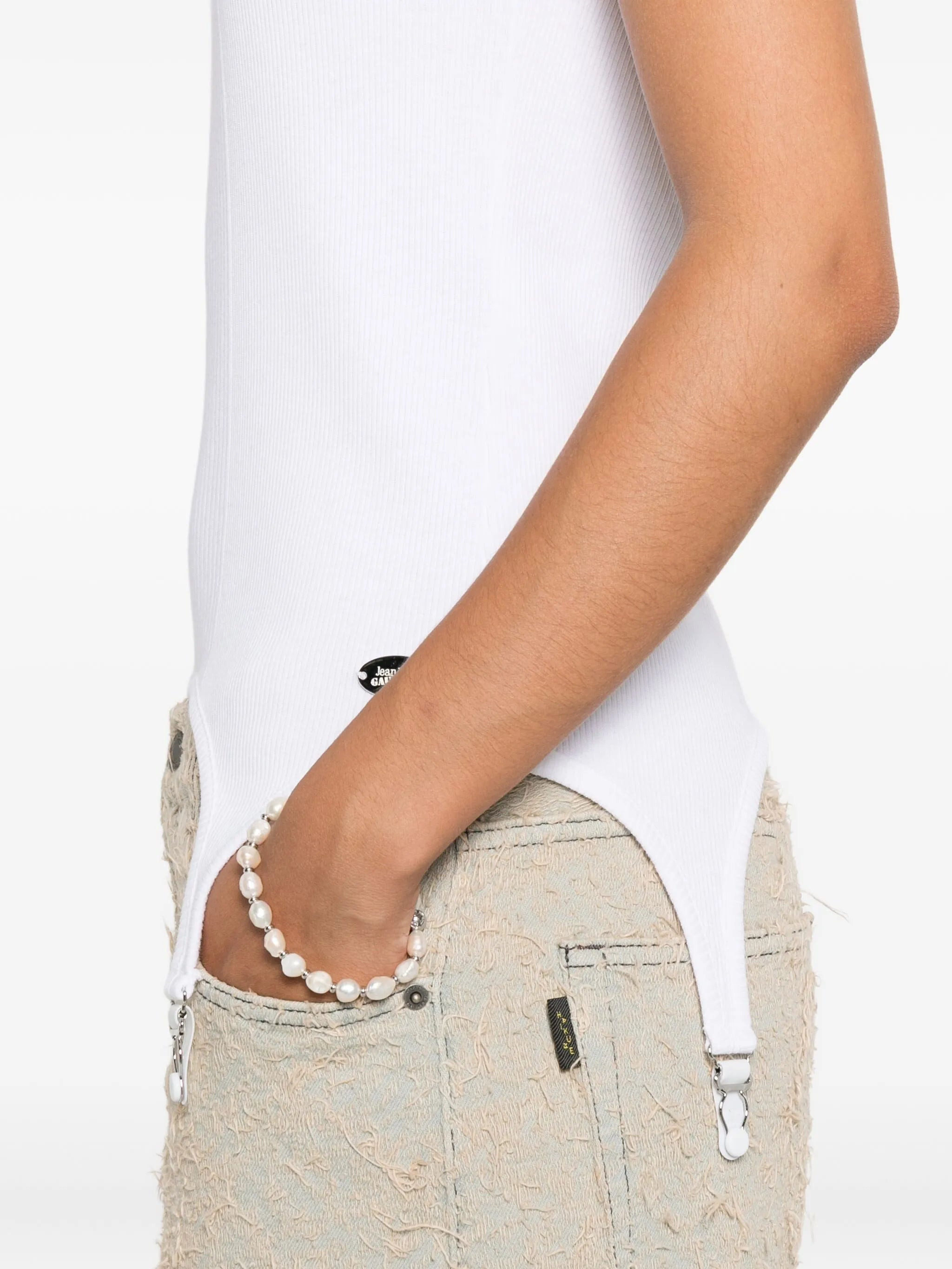 Jean Paul Gaultier Appliqué-detail Cotton Top - 3