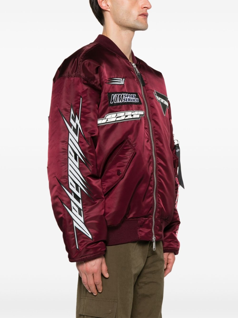 logo-appliquÃ© bomber jacket - 4