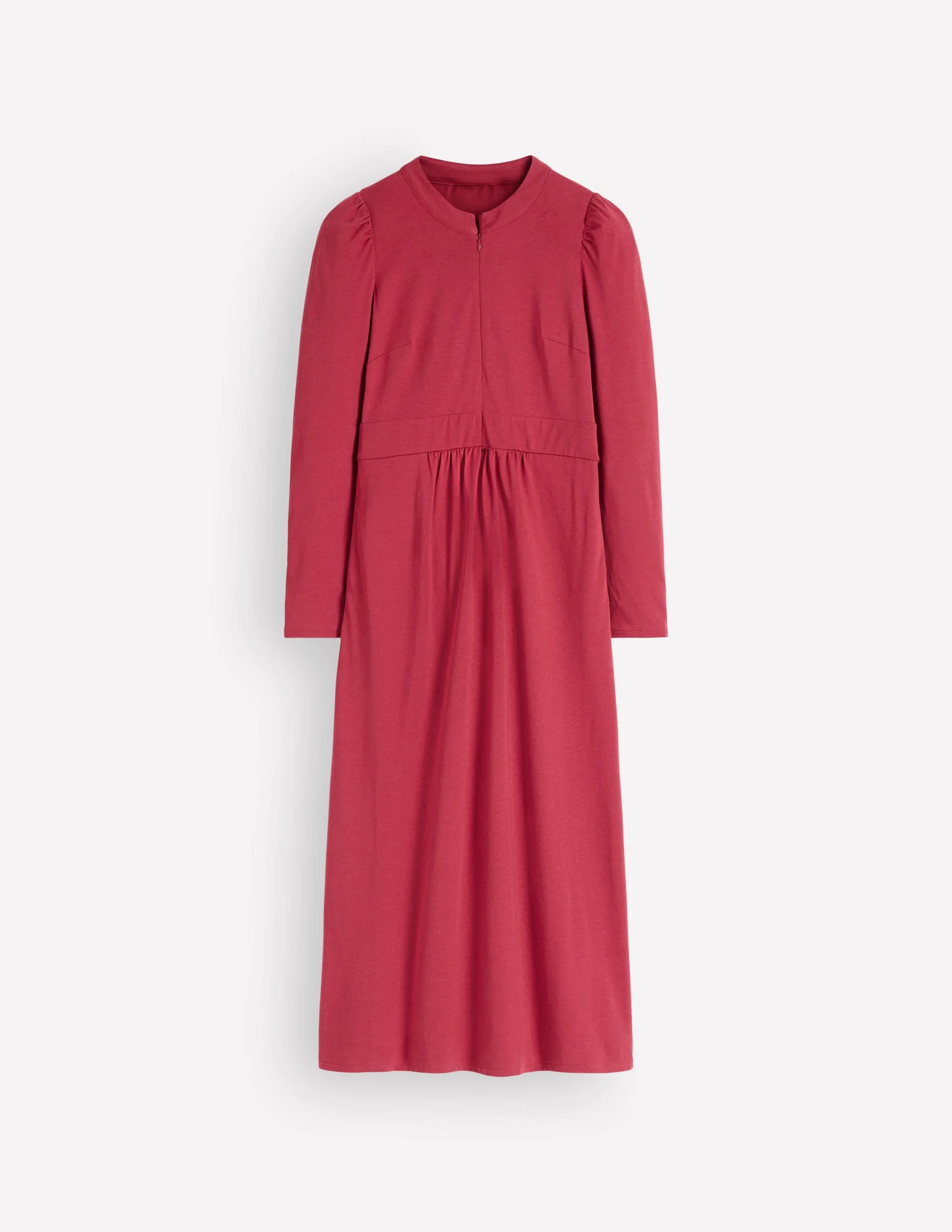 Hope Zip Detail Jersey Dress-Red Earth - 1