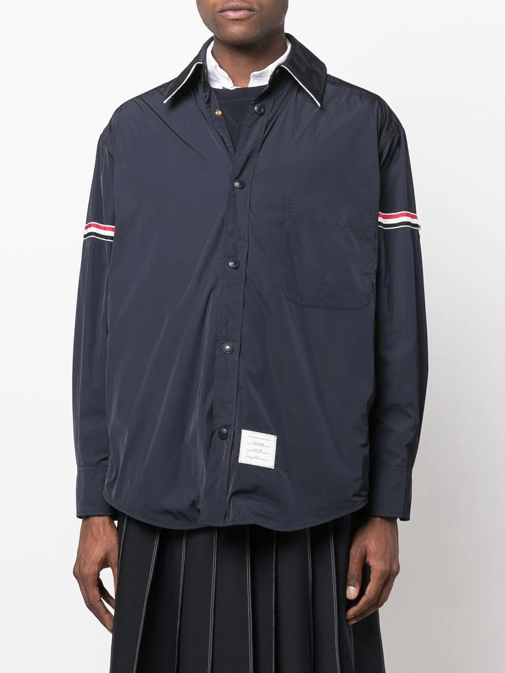 RWB Stripe logo-patch shirt jacket - 3