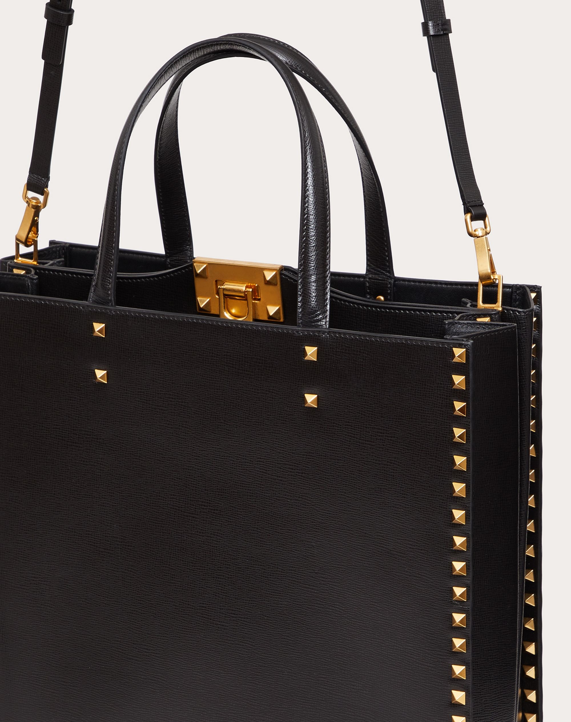 Rockstud Alcove Grainy Calfskin Tote Bag - 5