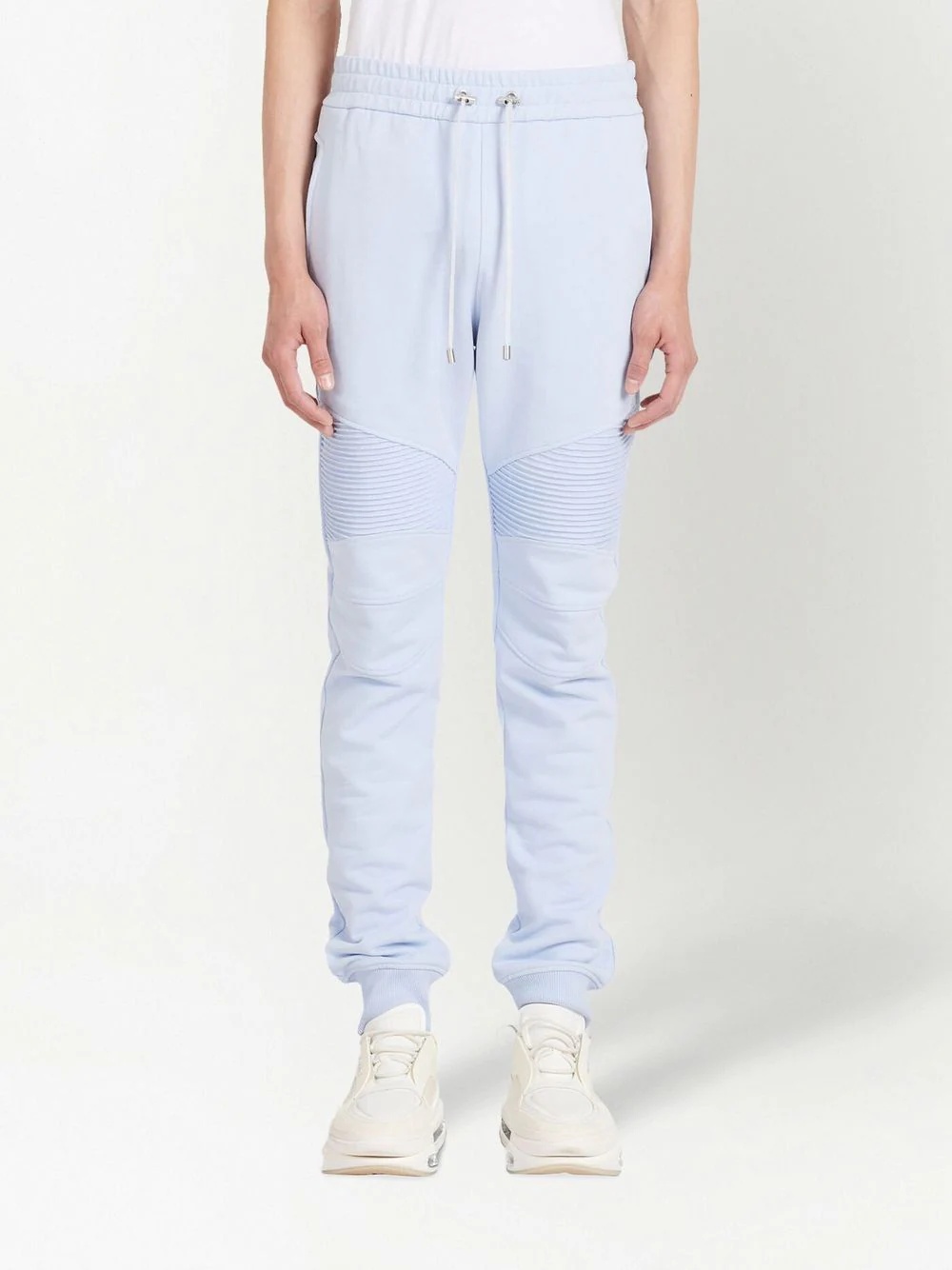 drawstring cotton track pants - 3