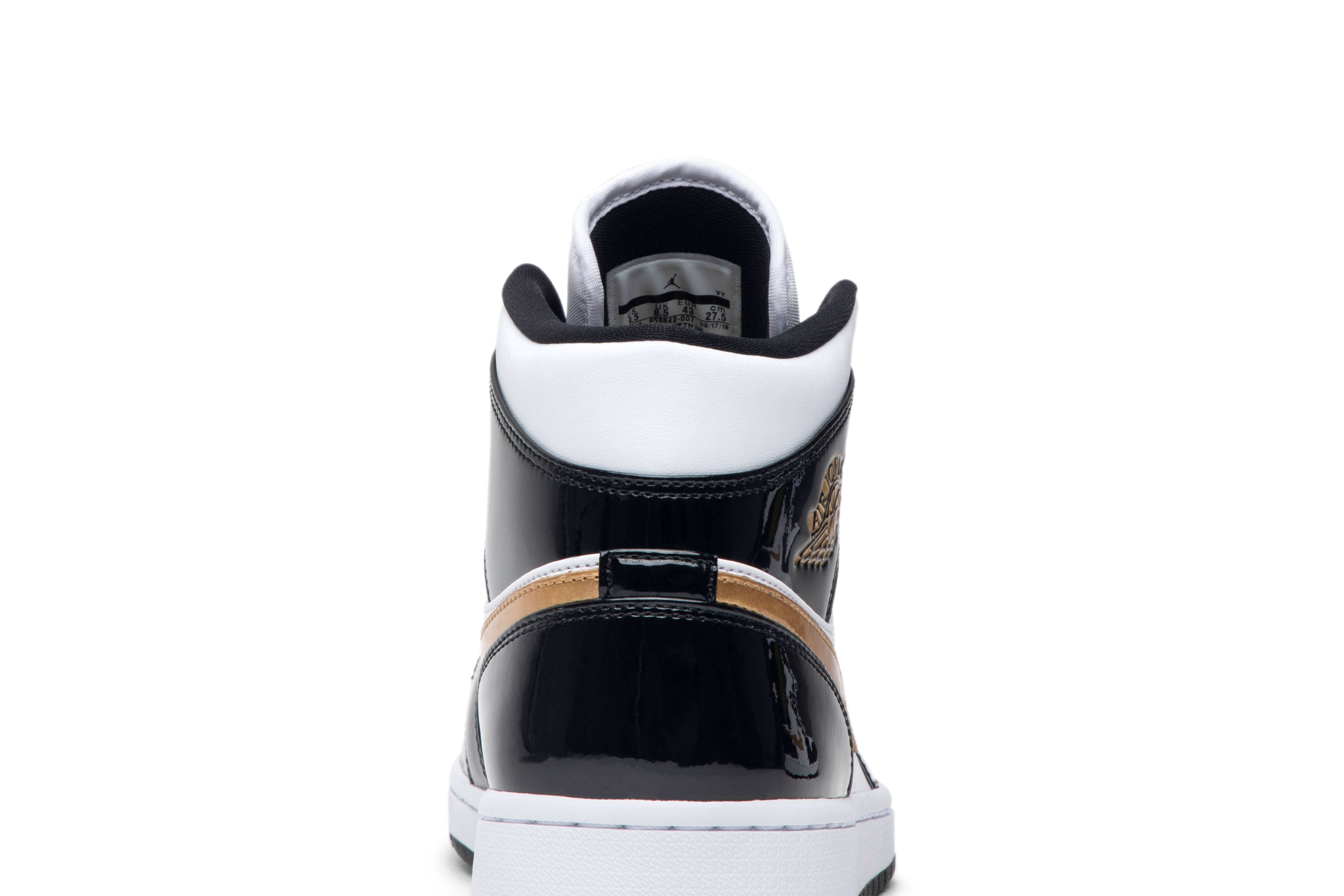 Air Jordan 1 Mid Patent 'Black Gold' - 7