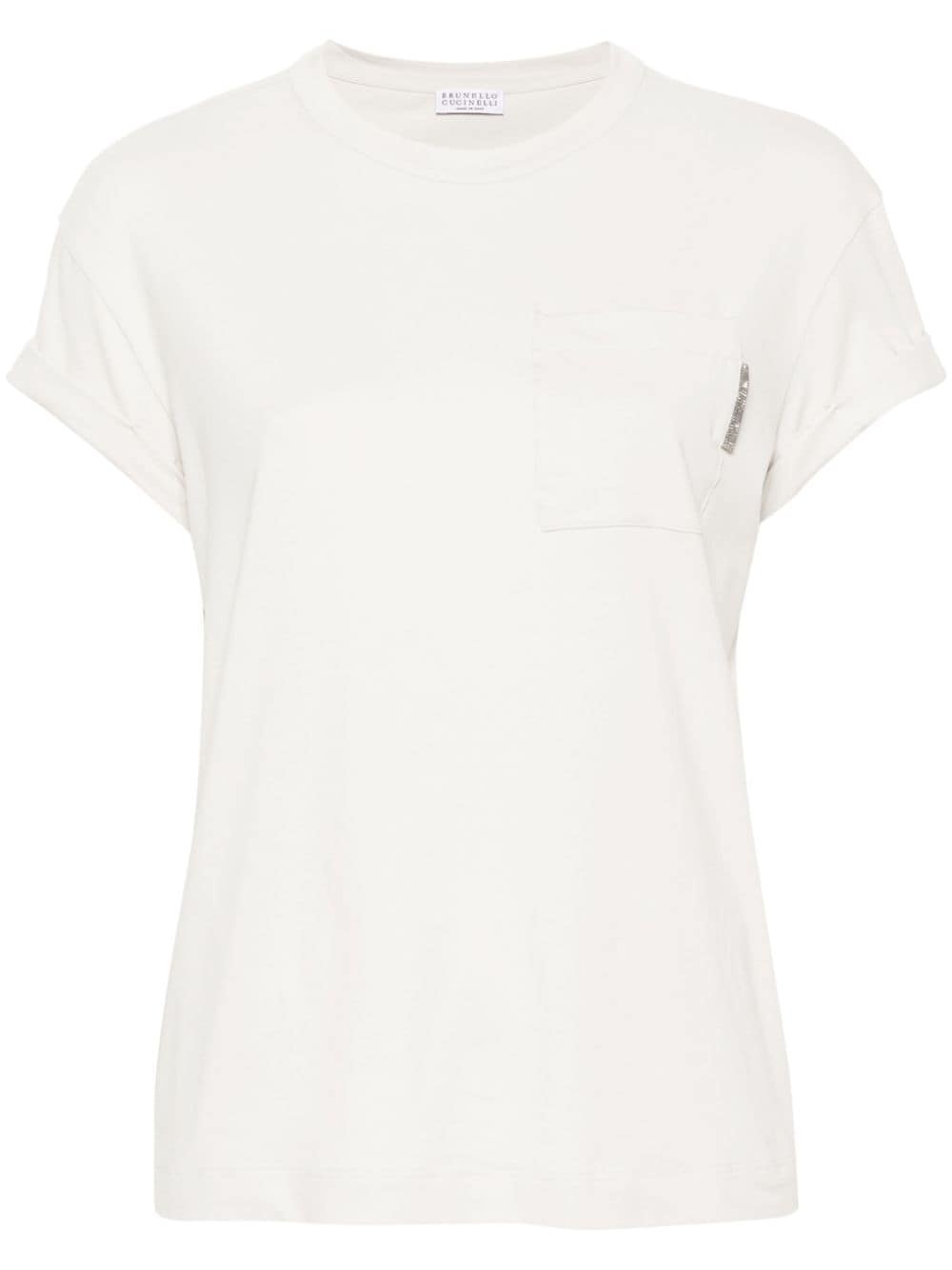 crystal-embellished short-sleeve T-shirt - 1