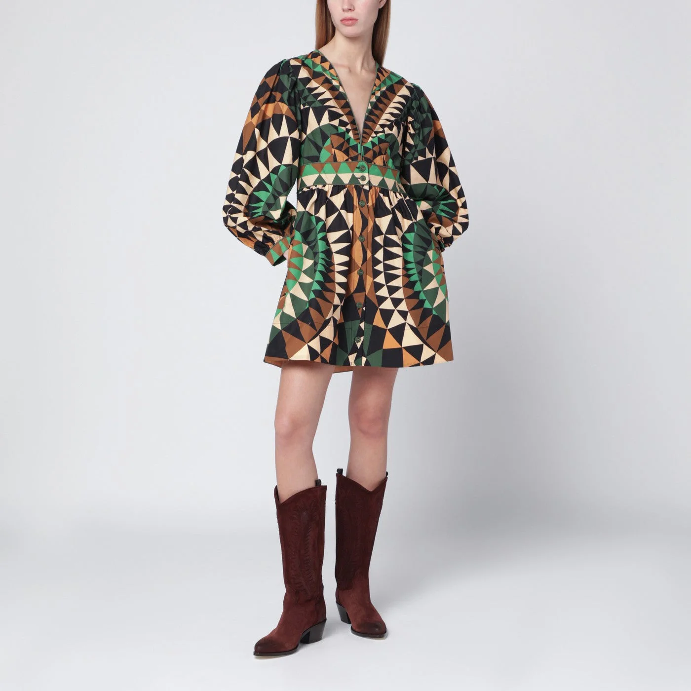 Green Heart Deco mini dress - 1