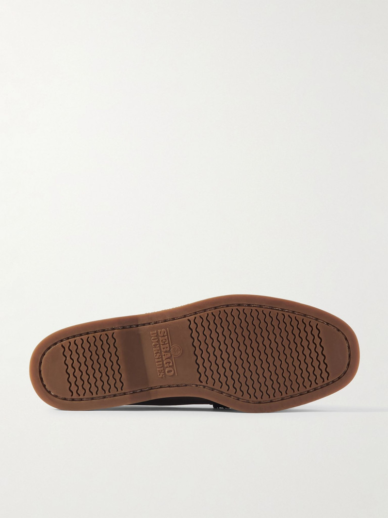 SEBAGO Dolphin Waxed-Leather Penny Loafers Brown outlook