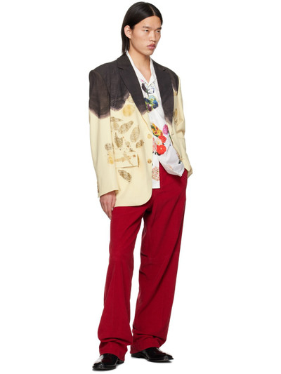 FENG CHEN WANG Off-White Plant-Dyed Blazer outlook