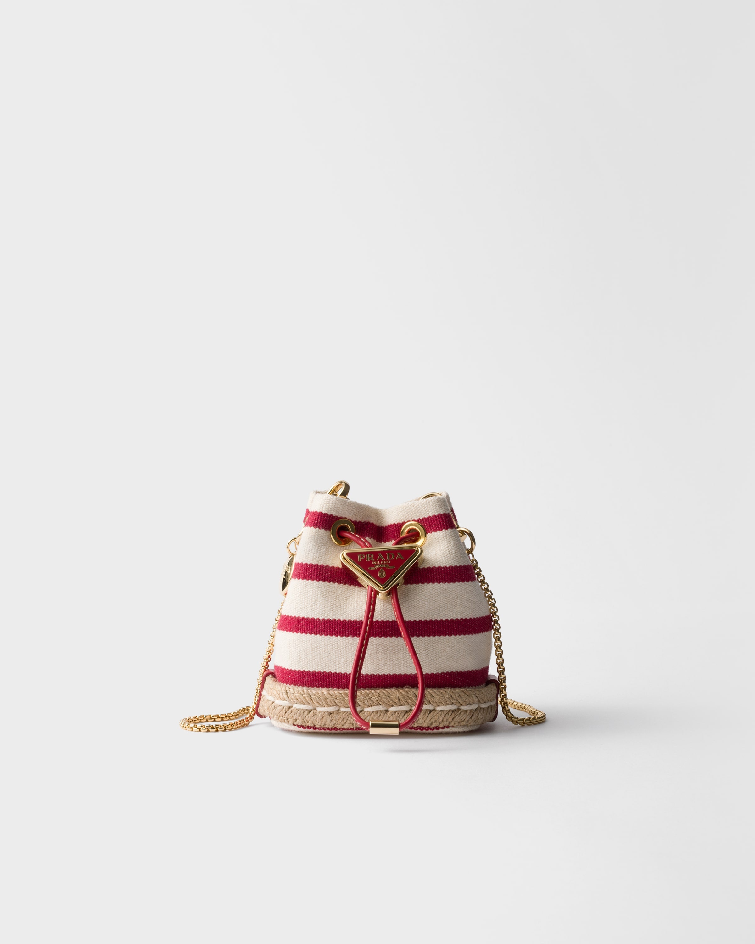 Striped fabric mini-pouch - 1