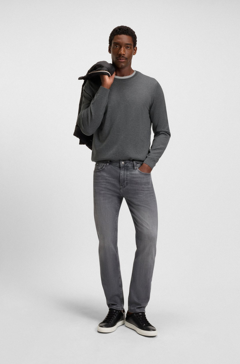 BOSS REGULAR-FIT SWEATER IN MERINO WOOL WITH CREW NECKLINE outlook