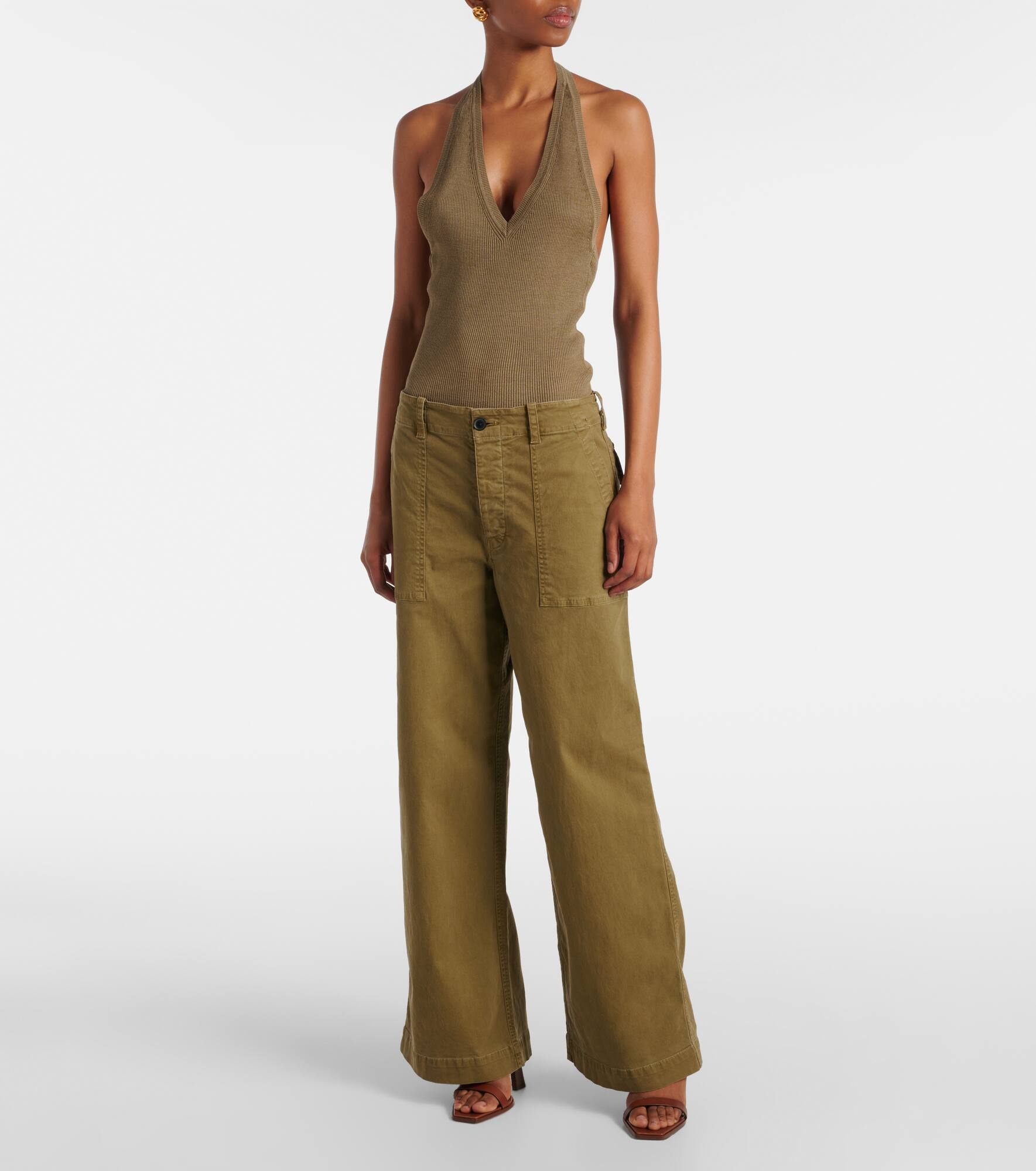 Leon cotton wide-leg pants - 6